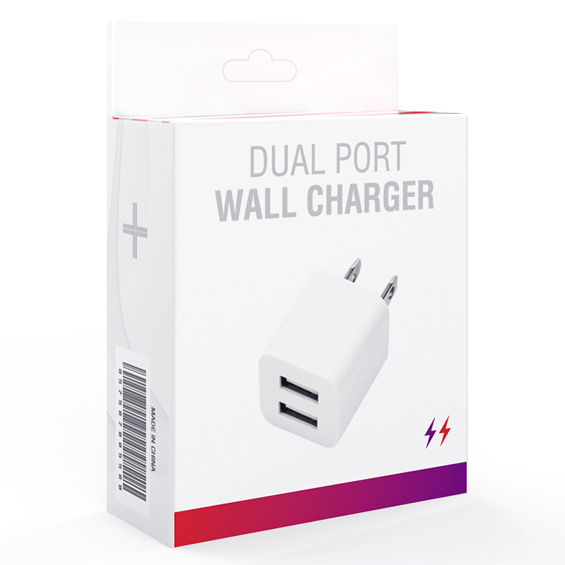 Dual USB Wall Charger in Retail Packaging |