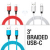 3' USB-C Cables