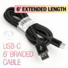 6' Braided USB-C Cable