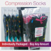 Compression socks individually packaged
