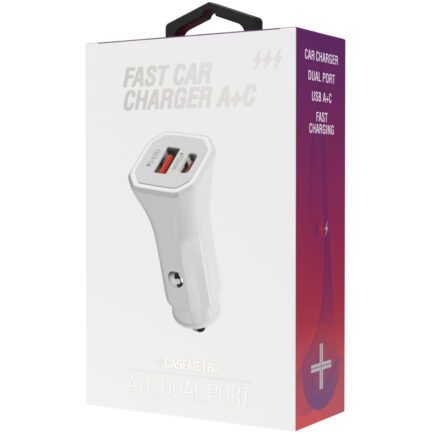 Fast Car Charger A+C Boxed Dual Port