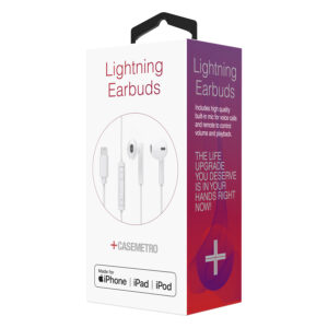Boxed Lightning Earbuds MFi w/ Remote & Mic