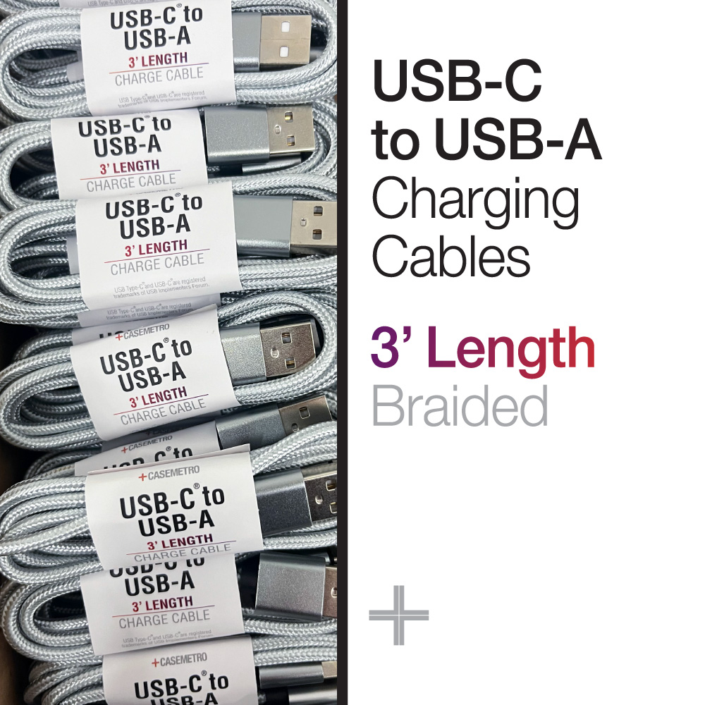 Casemetro 3' USB-C to USB-A Cables