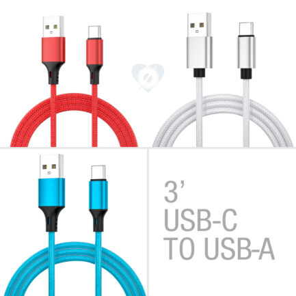 Casemetro 3' USB-C to USB-A Cables